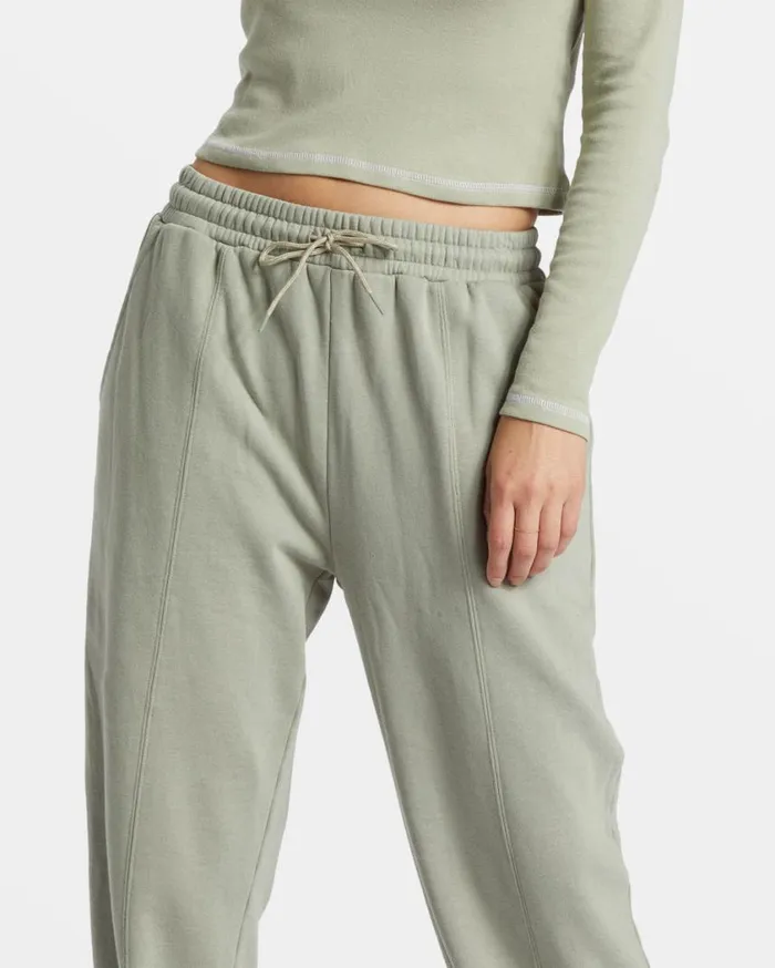 Billabong Hike Date Elastic Waist Pants Seagrass Womens Jeans and Pants