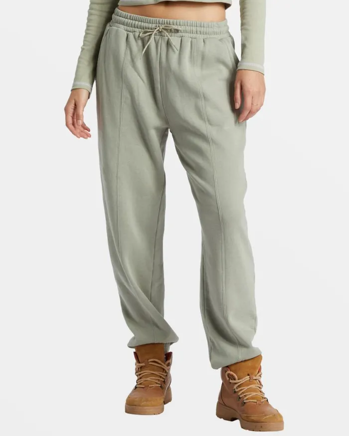 Billabong Hike Date Elastic Waist Pants Seagrass Womens Jeans and Pants