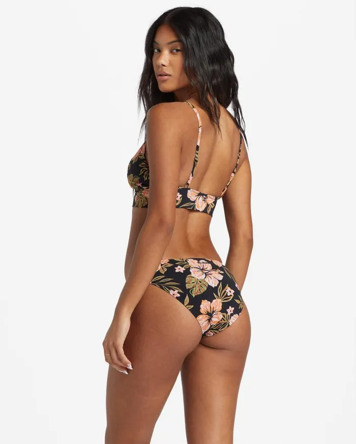 Billabong Hooked On Tropics V Neck Cami Bikini Top Black Pebble Womens Bikini Tops Billabong Hooked On Tropics V Neck Cami Bikini Top Black Pebble Womens Bikini Tops