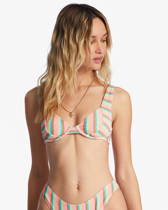 Billabong Island Glow Tanlines Emma Underwired Bikini Top Multi Womens Bikinis