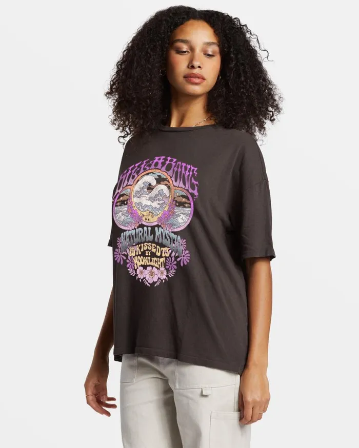 Billabong Natural Mystic TShirt Off Black Womens Graphic Tees and Tanks Billabong Natural Mystic TShirt Off Black Womens Graphic Tees and Tanks