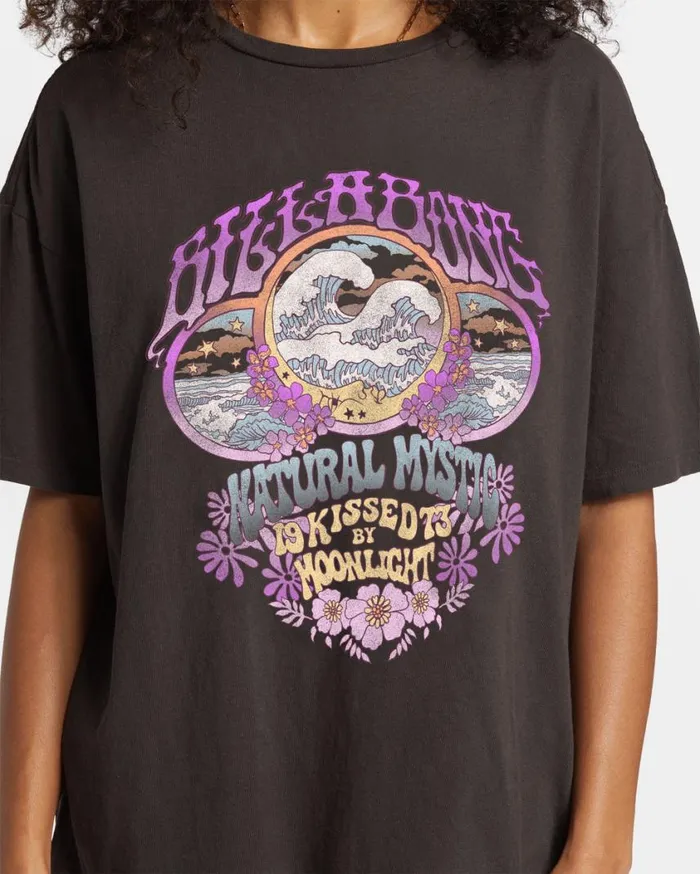 Billabong Natural Mystic TShirt Off Black Womens Graphic Tees and Tanks Billabong Natural Mystic TShirt Off Black Womens Graphic Tees and Tanks