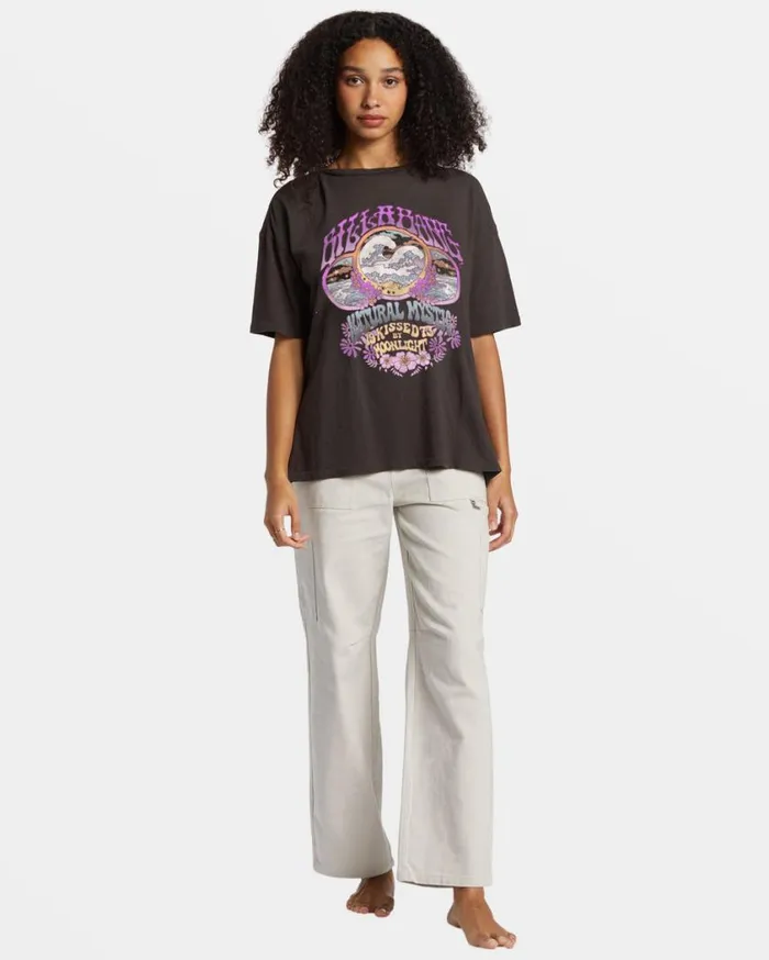 Billabong Natural Mystic TShirt Off Black Womens Graphic Tees and Tanks Billabong Natural Mystic TShirt Off Black Womens Graphic Tees and Tanks