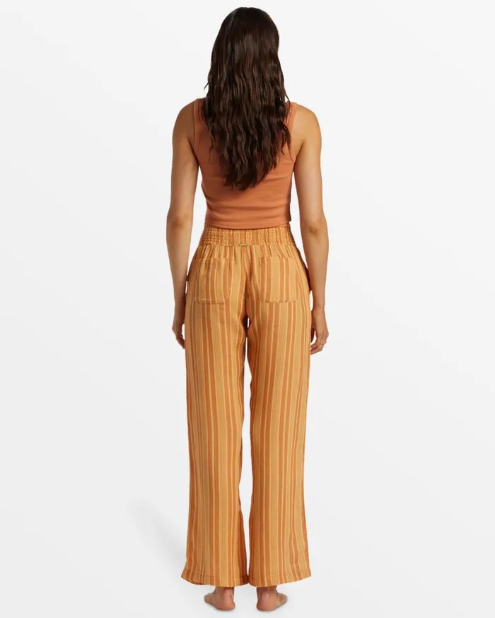 Billabong New Waves 2 Elastic Waist Pants Peach Punch Womens Jeans and Pants