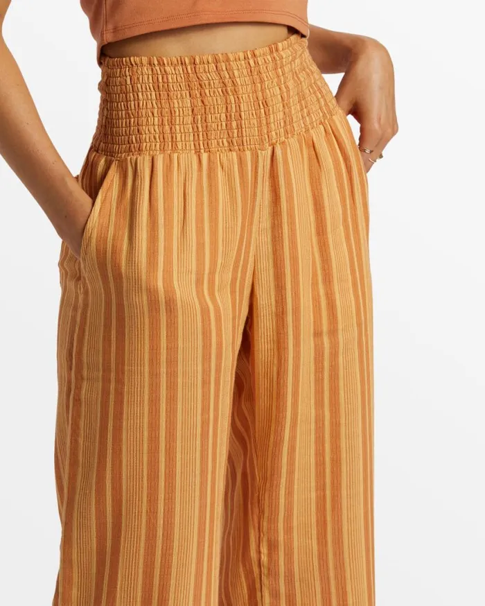 Billabong New Waves 2 Elastic Waist Pants Peach Punch Womens Jeans and Pants