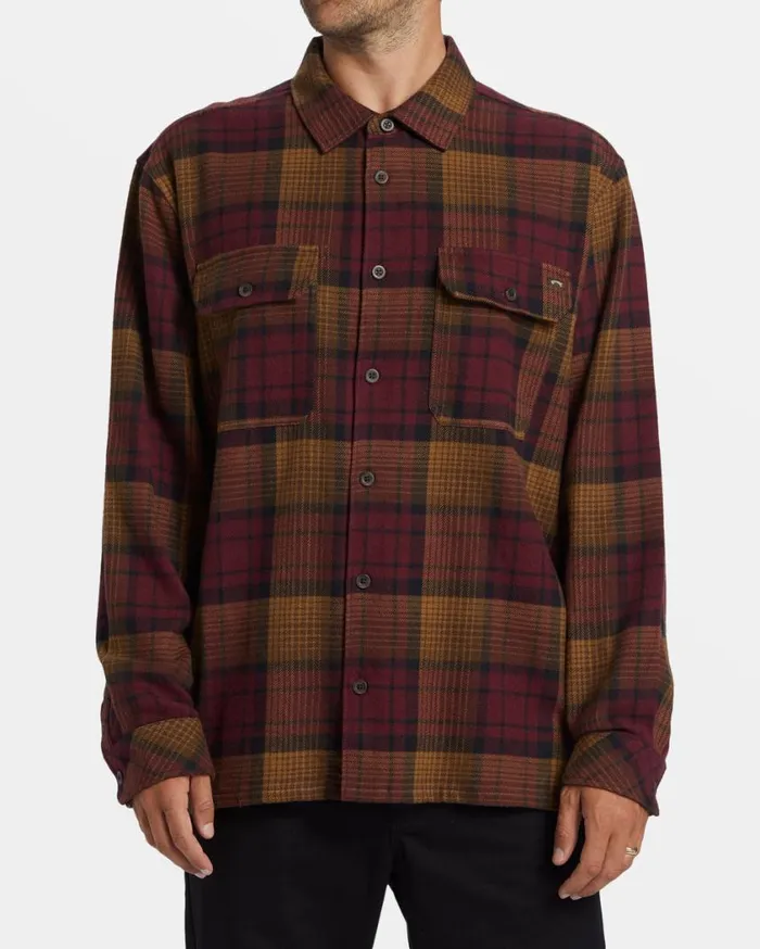 Billabong Offshore Flannel Shirt Port Mens Shirts Billabong Offshore Flannel Shirt Port Mens Shirts