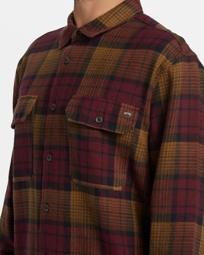 Billabong Offshore Flannel Shirt Port Mens Shirts Billabong Offshore Flannel Shirt Port Mens Shirts