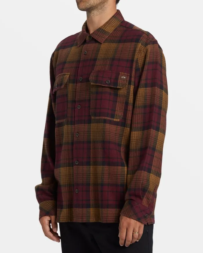 Billabong Offshore Flannel Shirt Port Mens Shirts Billabong Offshore Flannel Shirt Port Mens Shirts