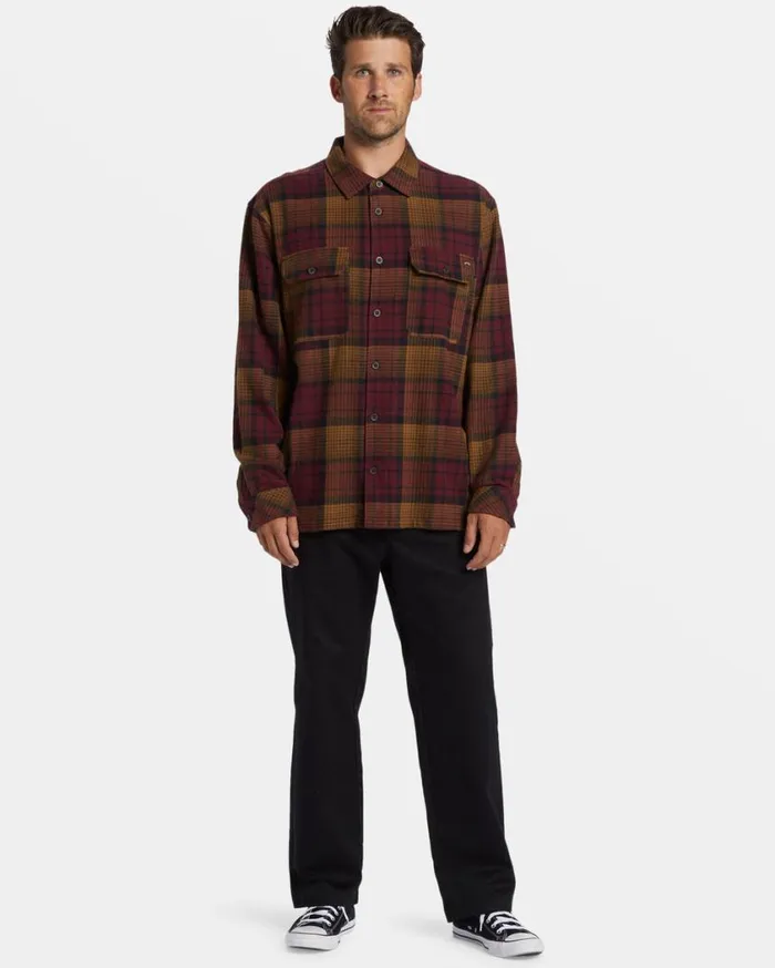 Billabong Offshore Flannel Shirt Port Mens Shirts Billabong Offshore Flannel Shirt Port Mens Shirts
