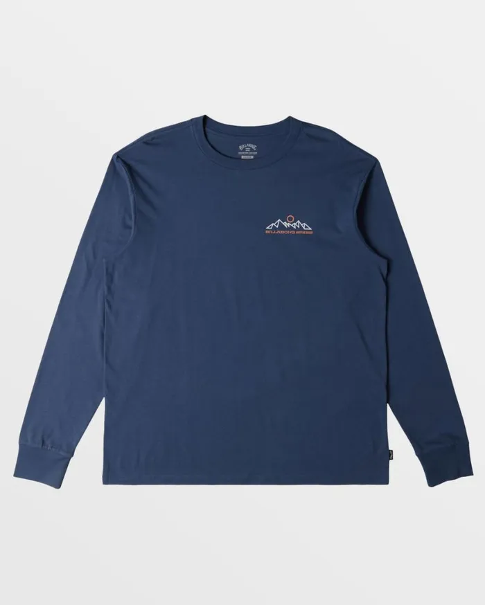 Billabong Range Long Sleeve TShirt Slate Blue Mens TShirts Billabong Range Long Sleeve TShirt Slate Blue Mens TShirts