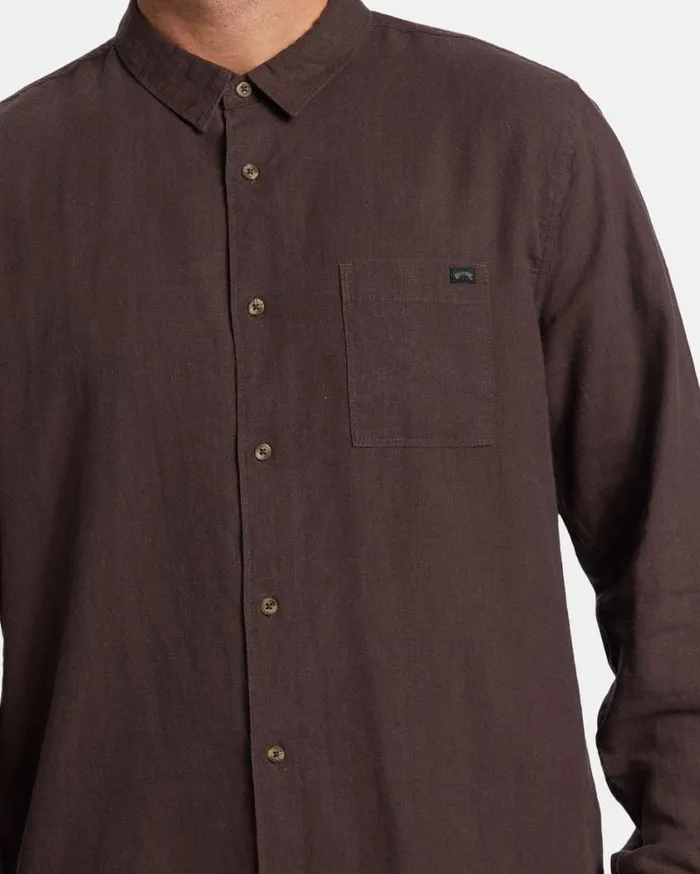 Billabong Ricardo Long Sleeve Shirt Plum Mens Shirts Billabong Ricardo Long Sleeve Shirt Plum Mens Shirts