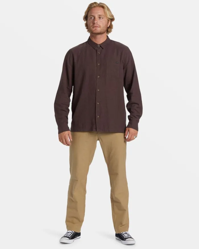 Billabong Ricardo Long Sleeve Shirt Plum Mens Shirts Billabong Ricardo Long Sleeve Shirt Plum Mens Shirts
