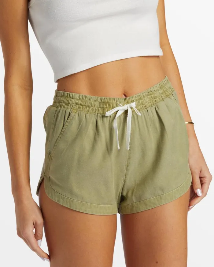 Billabong Road Trippin Elastic Waist Shorts Avocado Womens Shorts