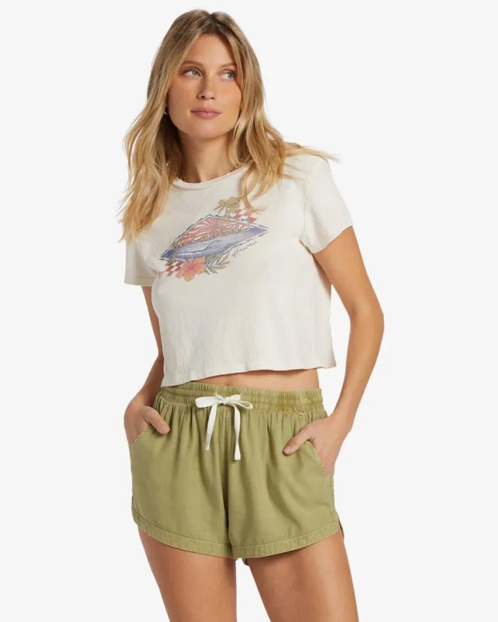 Billabong Road Trippin Elastic Waist Shorts Avocado Womens Shorts
