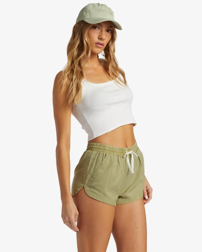 Billabong Road Trippin Elastic Waist Shorts Avocado Womens Shorts