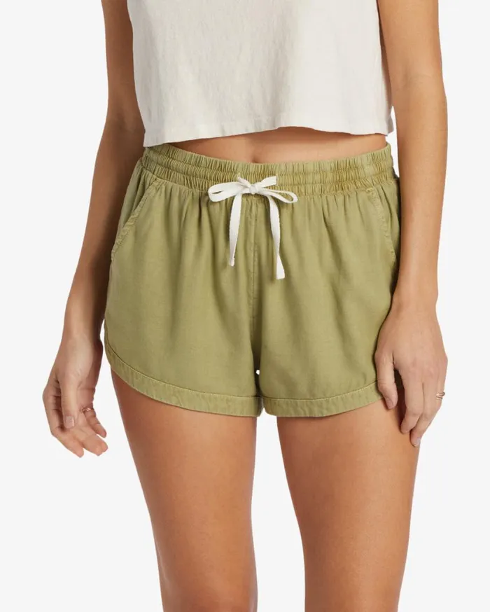 Billabong Road Trippin Elastic Waist Shorts Avocado Womens Shorts