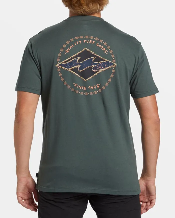 Billabong Rotor Diamond TShirt Slate Green Mens TShirts