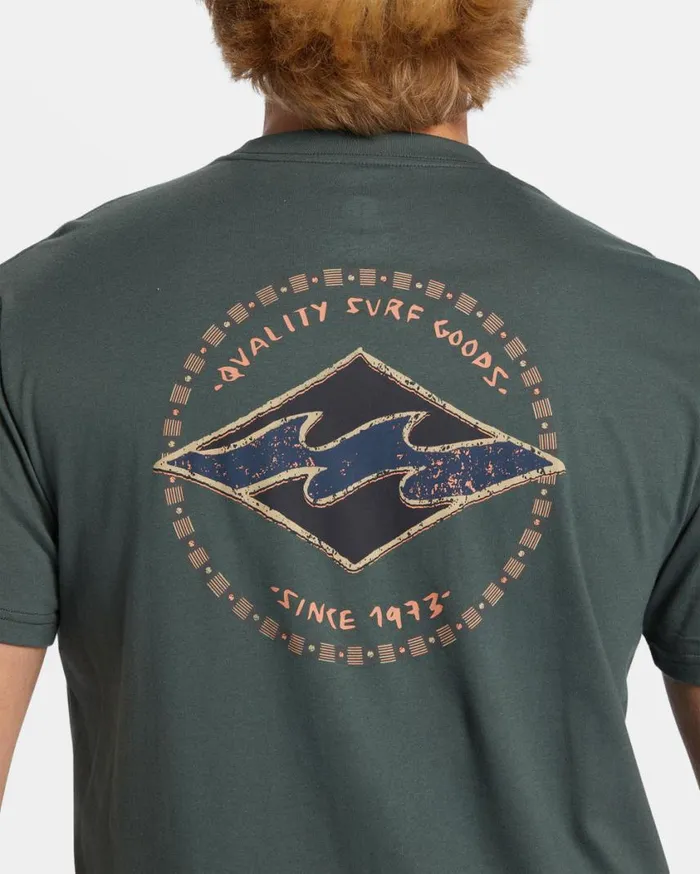 Billabong Rotor Diamond TShirt Slate Green Mens TShirts Billabong Rotor Diamond TShirt Slate Green Mens TShirts