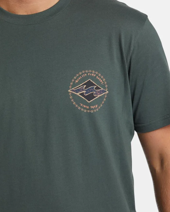 Billabong Rotor Diamond TShirt Slate Green Mens TShirts Billabong Rotor Diamond TShirt Slate Green Mens TShirts