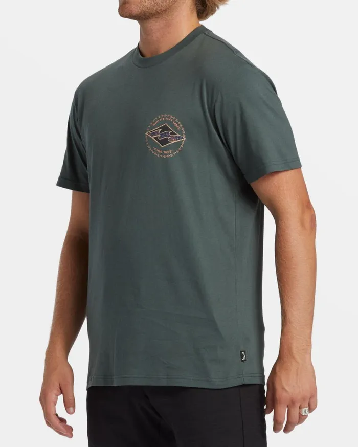 Billabong Rotor Diamond TShirt Slate Green Mens TShirts Billabong Rotor Diamond TShirt Slate Green Mens TShirts