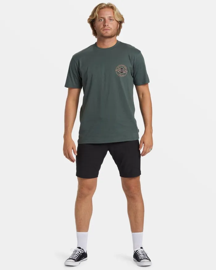 Billabong Rotor Diamond TShirt Slate Green Mens TShirts Billabong Rotor Diamond TShirt Slate Green Mens TShirts