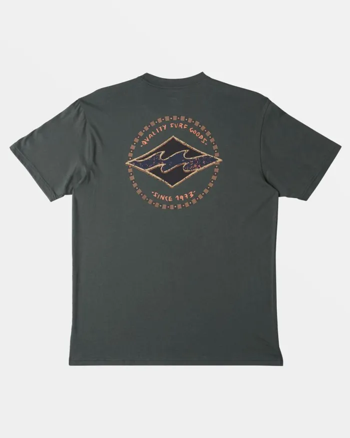 Billabong Rotor Diamond TShirt Slate Green Mens TShirts Billabong Rotor Diamond TShirt Slate Green Mens TShirts