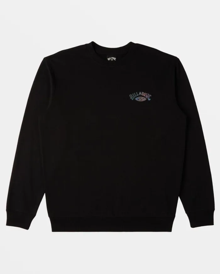 Billabong Short Sands Crewneck Sweatshirt Black Mens Hoodies and Fleece