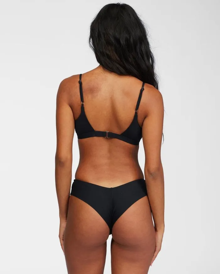Billabong Sol Searcher Twist Bikini Top Black Pebble Womens Bikini Tops