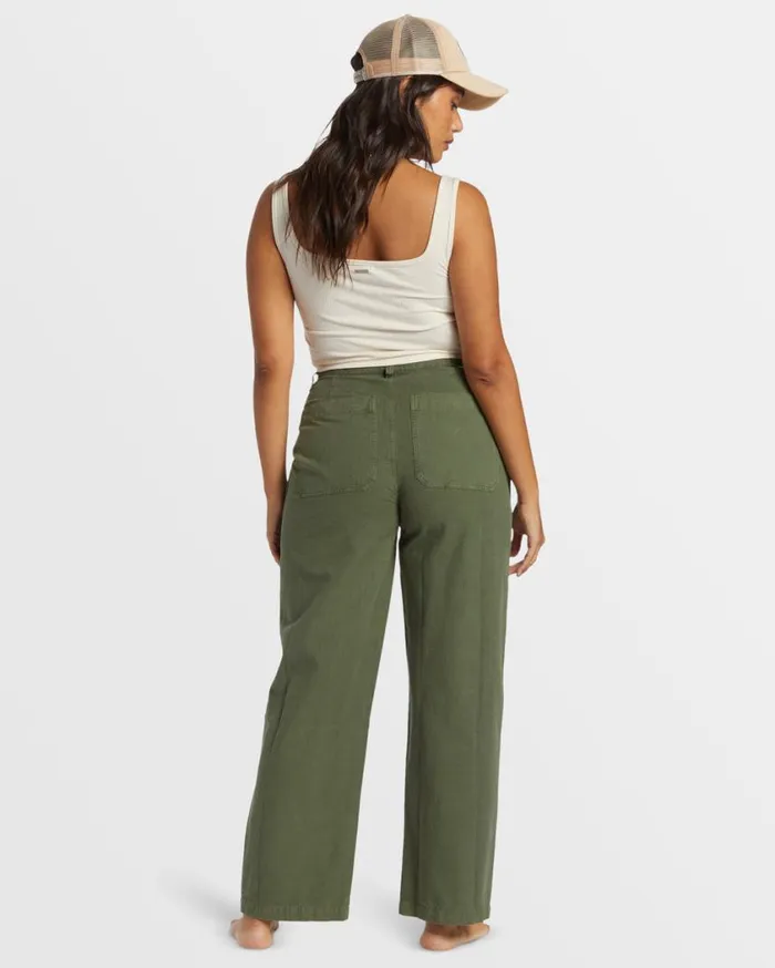 Billabong Stay Grounded StraightLeg Pants Treehugger Womens Jeans and Pants Billabong Stay Grounded StraightLeg Pants Treehugger Womens Jeans and Pants
