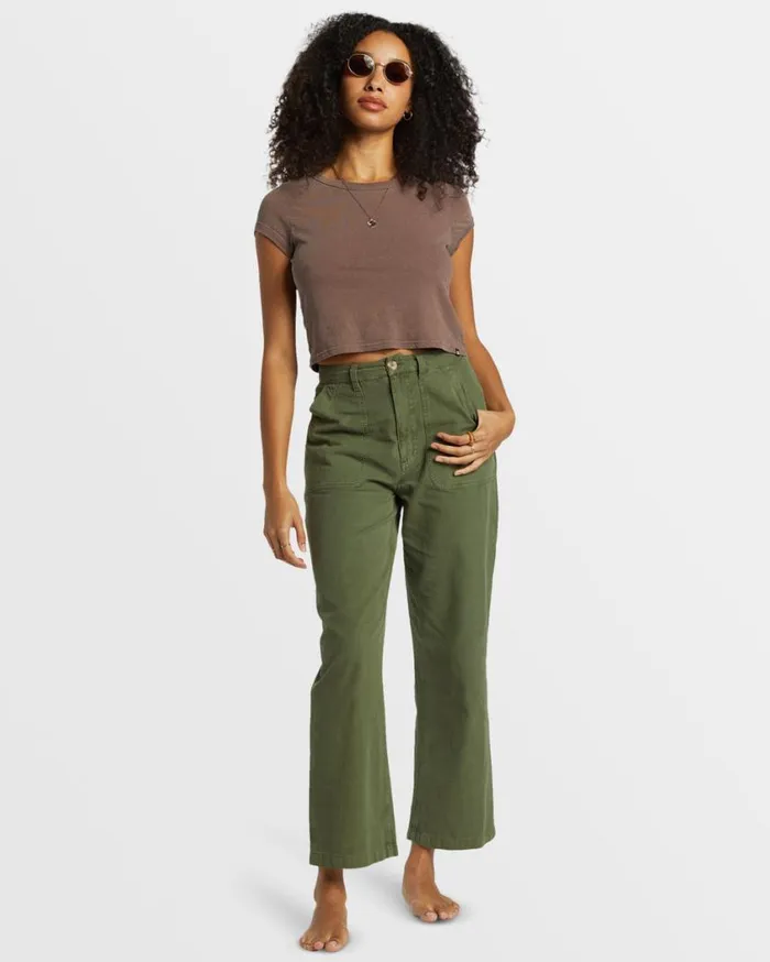 Billabong Stay Grounded StraightLeg Pants Treehugger Womens Jeans and Pants Billabong Stay Grounded StraightLeg Pants Treehugger Womens Jeans and Pants