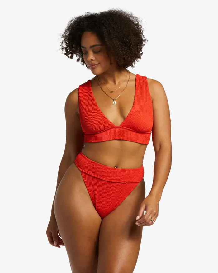 Billabong Summer High Aruba Bikini Bottoms Red Aloha Womens Bikini Bottoms