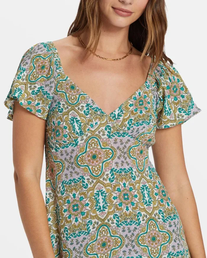 Billabong Summerside Tiered Midi Dress Salt Crystal Womens Dresses Billabong Summerside Tiered Midi Dress Salt Crystal Womens Dresses