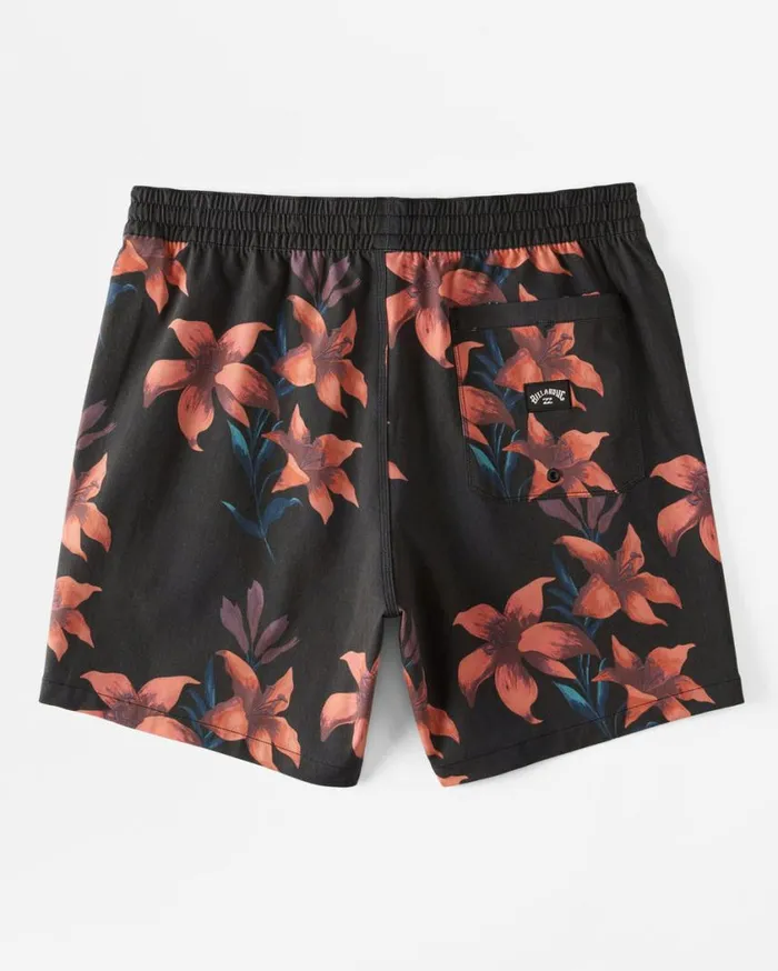 Billabong Sundays Layback 17034 Elastic Waist Shorts Black Mens Layback Boardshorts Billabong Sundays Layback 17034 Elastic Waist Shorts Black Mens Layback Boardshorts