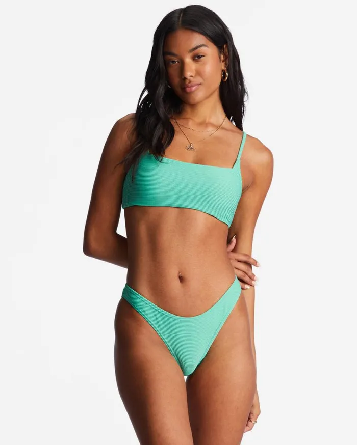 Billabong Tanlines Zoe Crop Bikini Top Sweet Grass Womens Bikini Tops