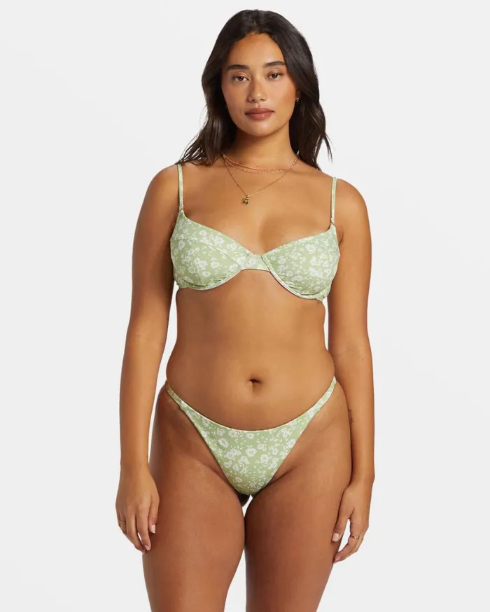 Billabong Wild West Ditsy Ruby Bikini Top Willow Womens Bikinis