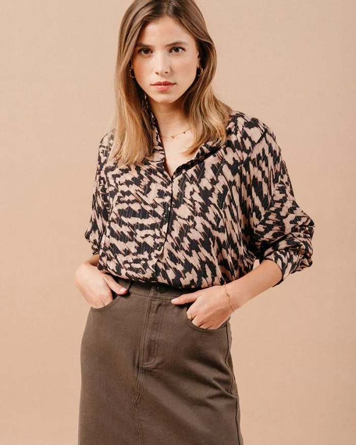 BLOUSE NOIR MAGDA Shop Grace and Mila Patterned Blouses
