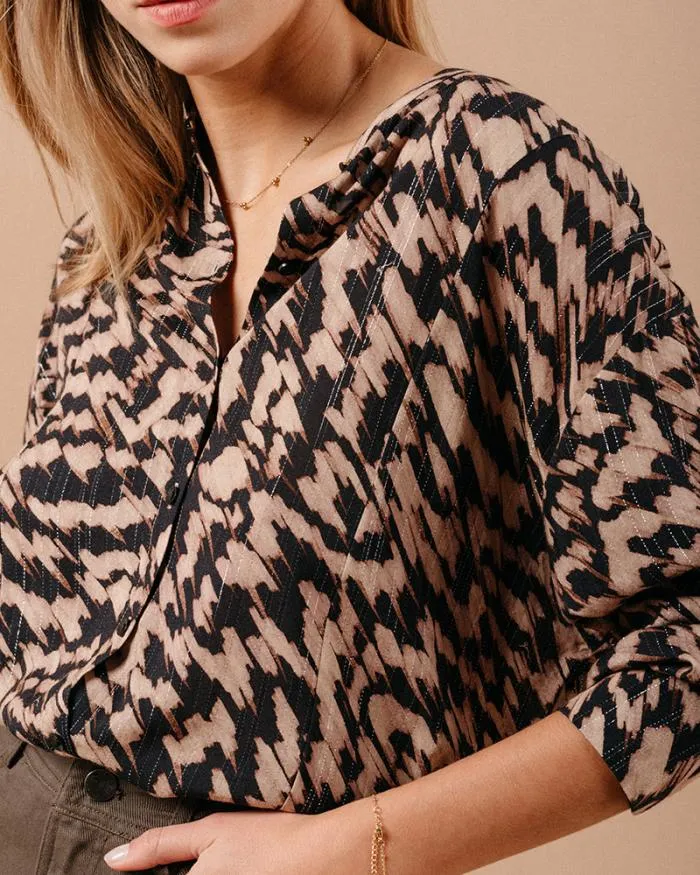 BLOUSE NOIR MAGDA Shop Grace and Mila Patterned Blouses