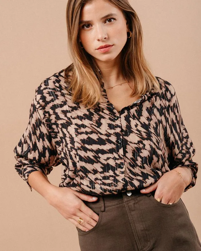 BLOUSE NOIR MAGDA Shop Grace and Mila Patterned Blouses