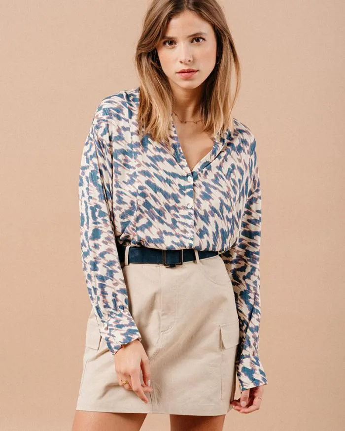 BLOUSE NOIR MAGDA Shop Grace and Mila Patterned Blouses