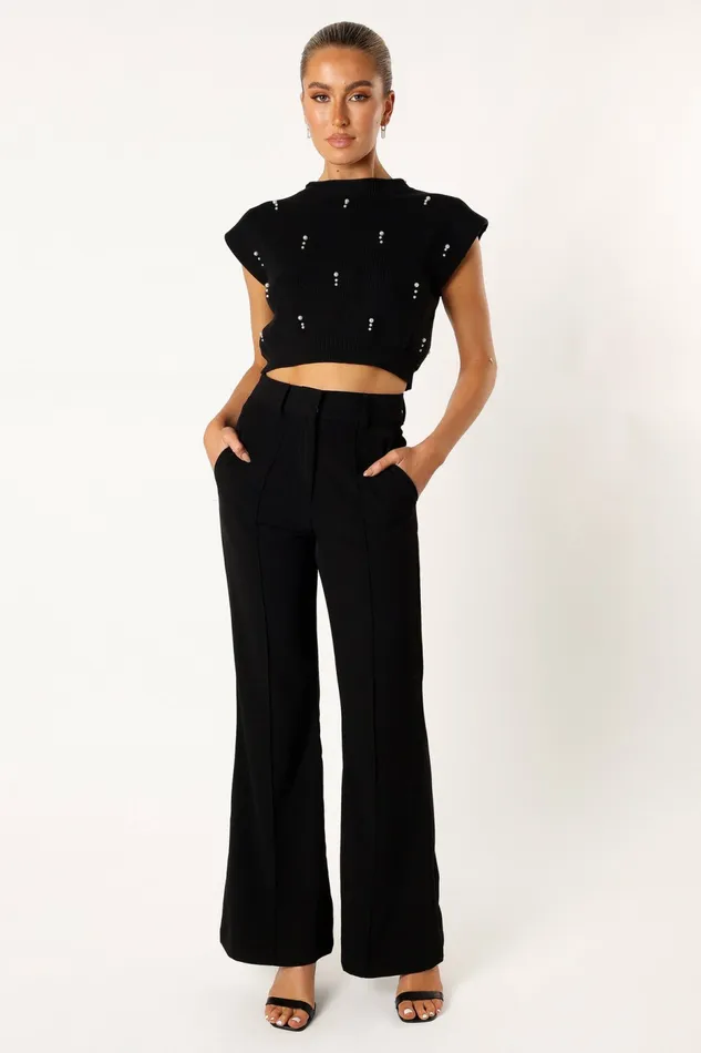 Blouses and Shirts Women Petal and Pup Malani Beaded Top Black