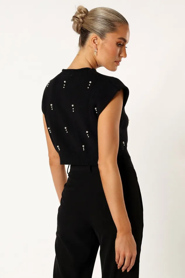 Blouses and Shirts Women Petal and Pup Malani Beaded Top Black
