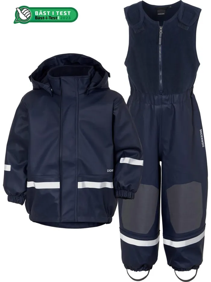 Boardman Kids039 Set Galon Navy Kids Didriksons Lined Rain Set
