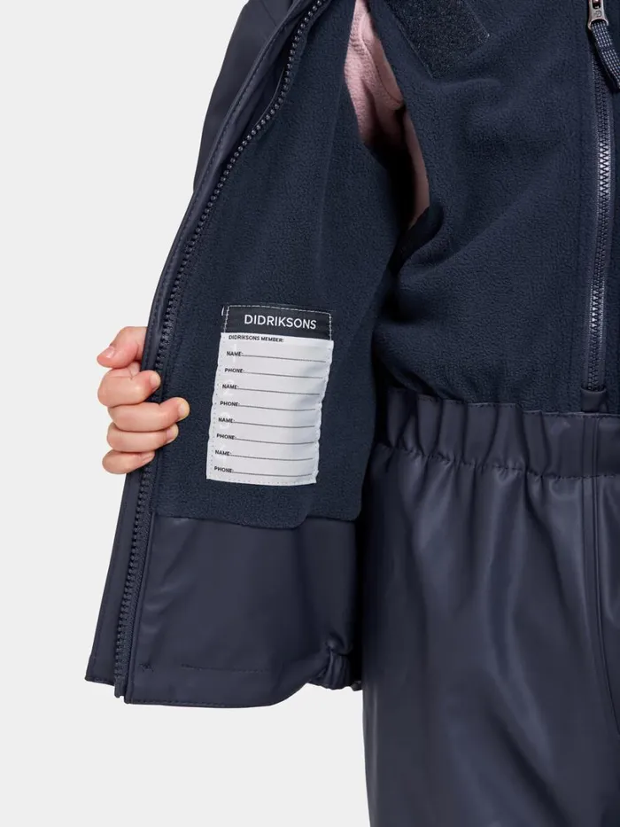 Boardman Kids039 Set Galon Navy Kids Didriksons Lined Rain Set