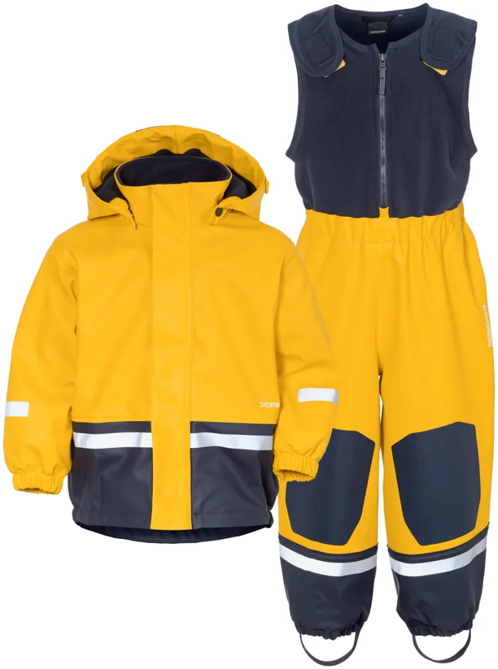 Boardman Kids039 Set Galon Oat Yellow Kids Didriksons Lined Rain Set