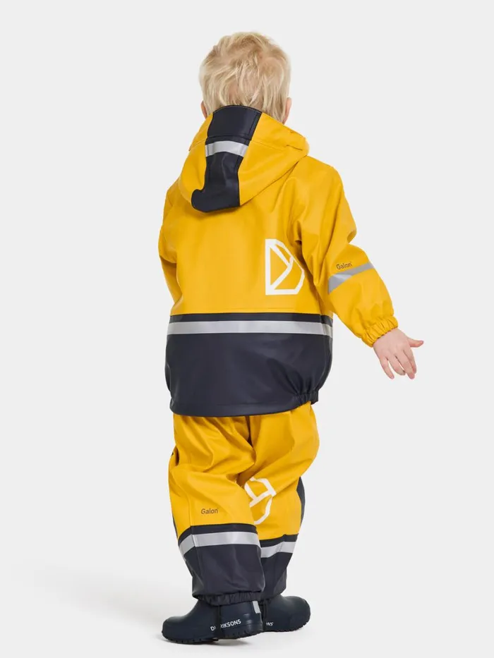 Boardman Kids039 Set Galon Oat Yellow Kids Didriksons Lined Rain Set