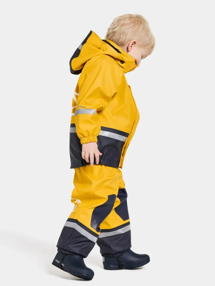 Boardman Kids039 Set Galon Oat Yellow Kids Didriksons Lined Rain Set