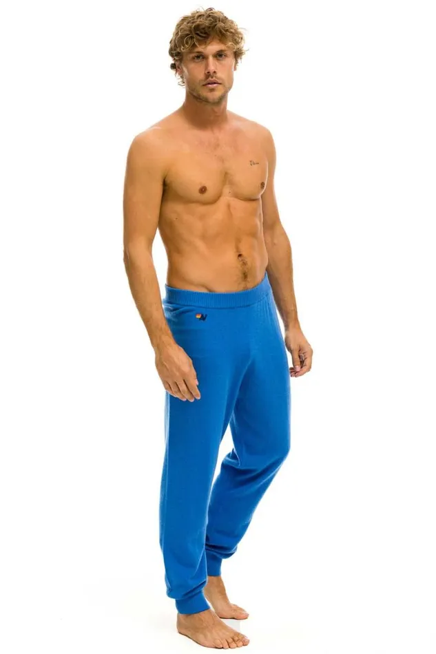 Bolt Cashmere Light Sweater Pant Vintage Blue Gold Bolt Men Aviator Nation Sweatpants