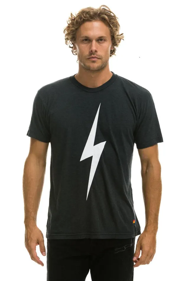 Bolt Tee 8211 Charcoal WomenMen Aviator Nation Tees