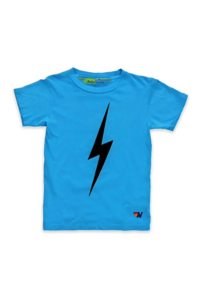 Bolt Tee 8211 Neon Blue Kids Aviator Nation Tees