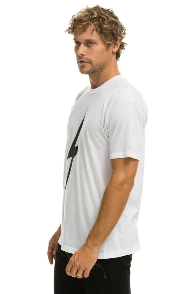 Bolt Tee 8211 White WomenMen Aviator Nation Tees